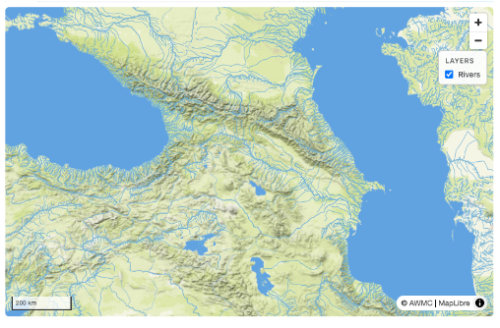 Zoomed to the Caucasus region